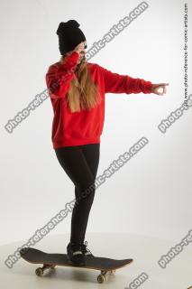 Young Girl Skateboard Poses Selin